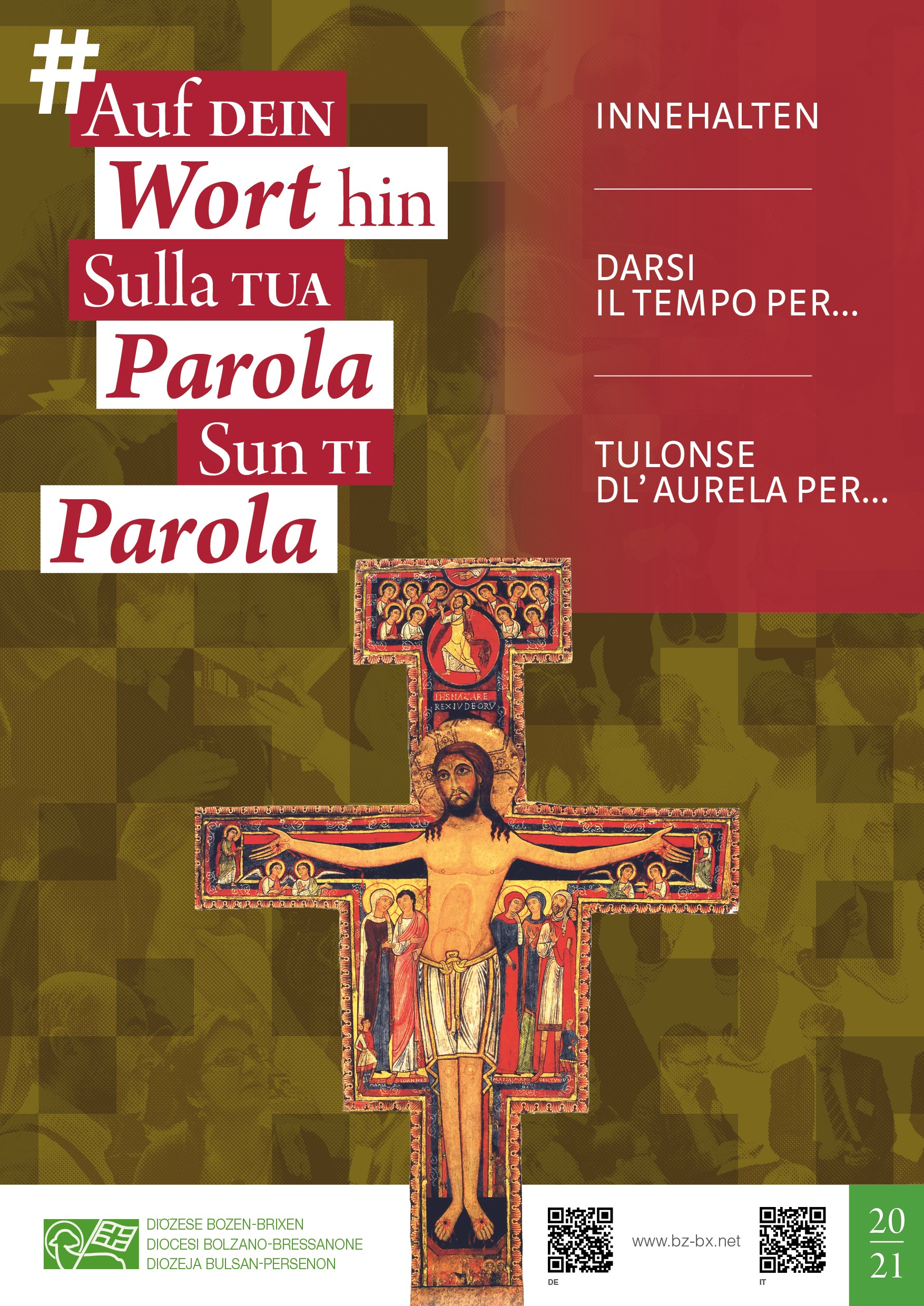 Kreuz Kreuz von San Damiano zum Aufhängen oder Stützen, aus Holz