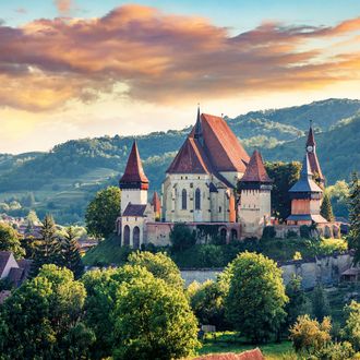 Splendid,Summer,View,Of,Fortified,Church,Of,Biertan,,Unesco,World